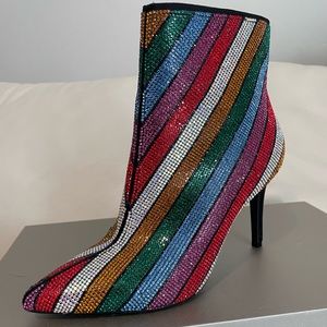 COPY - COPY - Reisa Reisa2 INC pointy toe boots heeled
booties bling rhinestone…